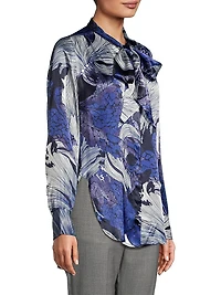 Taryn Tie-Neck Blouse