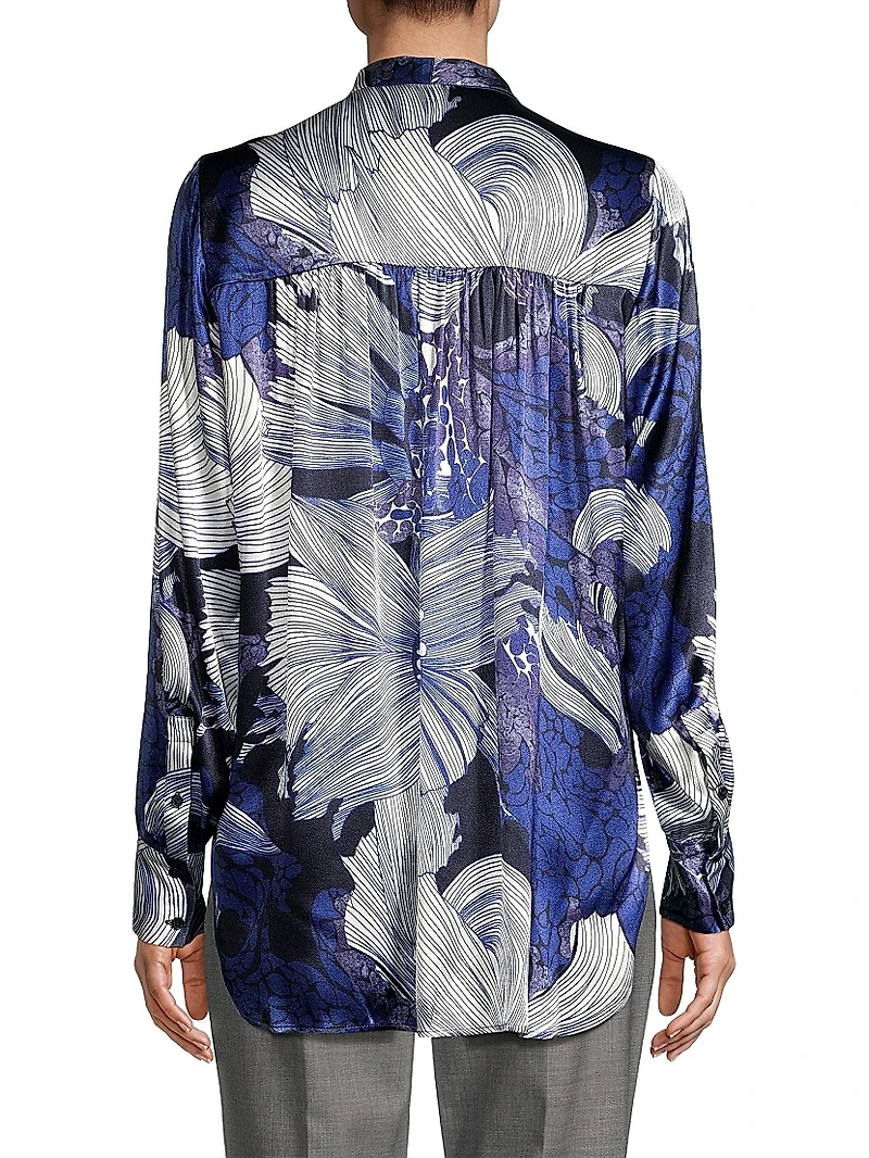 Taryn Tie-Neck Blouse