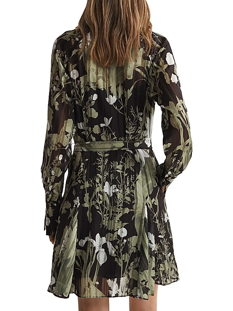 Brianna Chiffon Floral Minidress