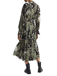 Lottie Belted Floral Midi-Dress