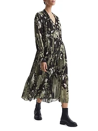 Lottie Belted Floral Midi-Dress