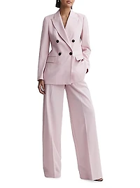 Evelyn Double-Breasted Wool-Blend Jacket