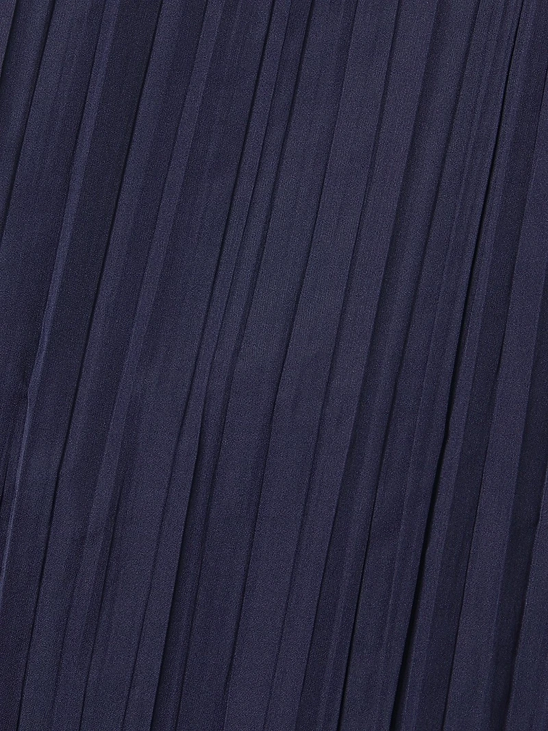 Pleated Taffeta Shift Minidress