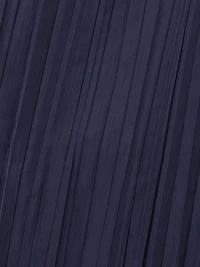 Pleated Taffeta Shift Minidress