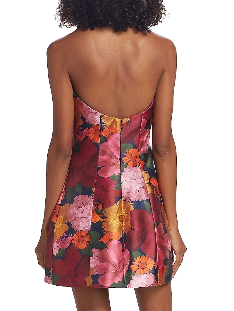 Alanna Floral Strapless Minidress