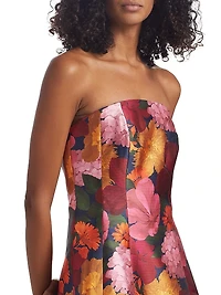 Alanna Floral Strapless Minidress