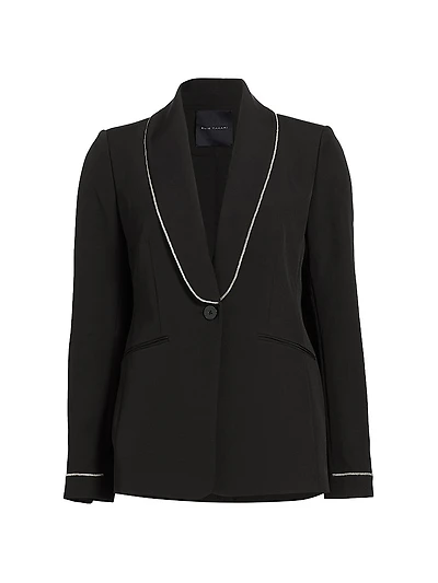 Lexy Crystal-Trimmed Blazer