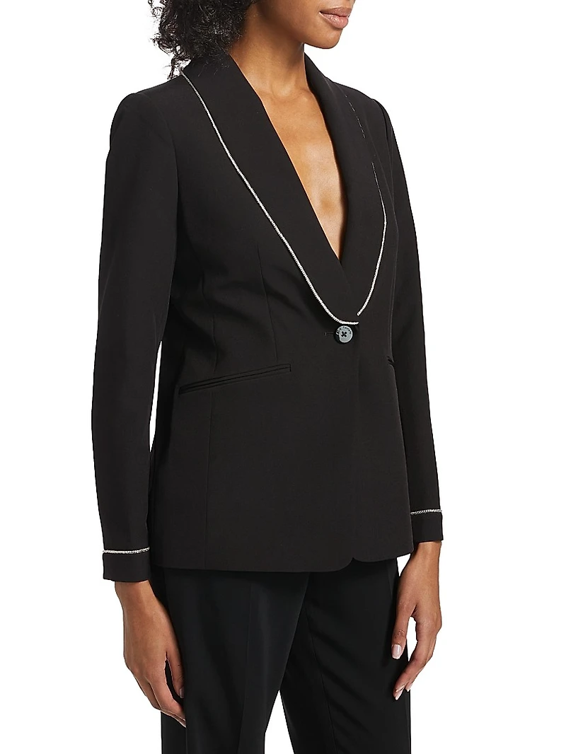 Lexy Crystal-Trimmed Blazer