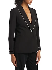 Lexy Crystal-Trimmed Blazer
