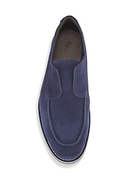 Green Field Suede Slip-On Loafers