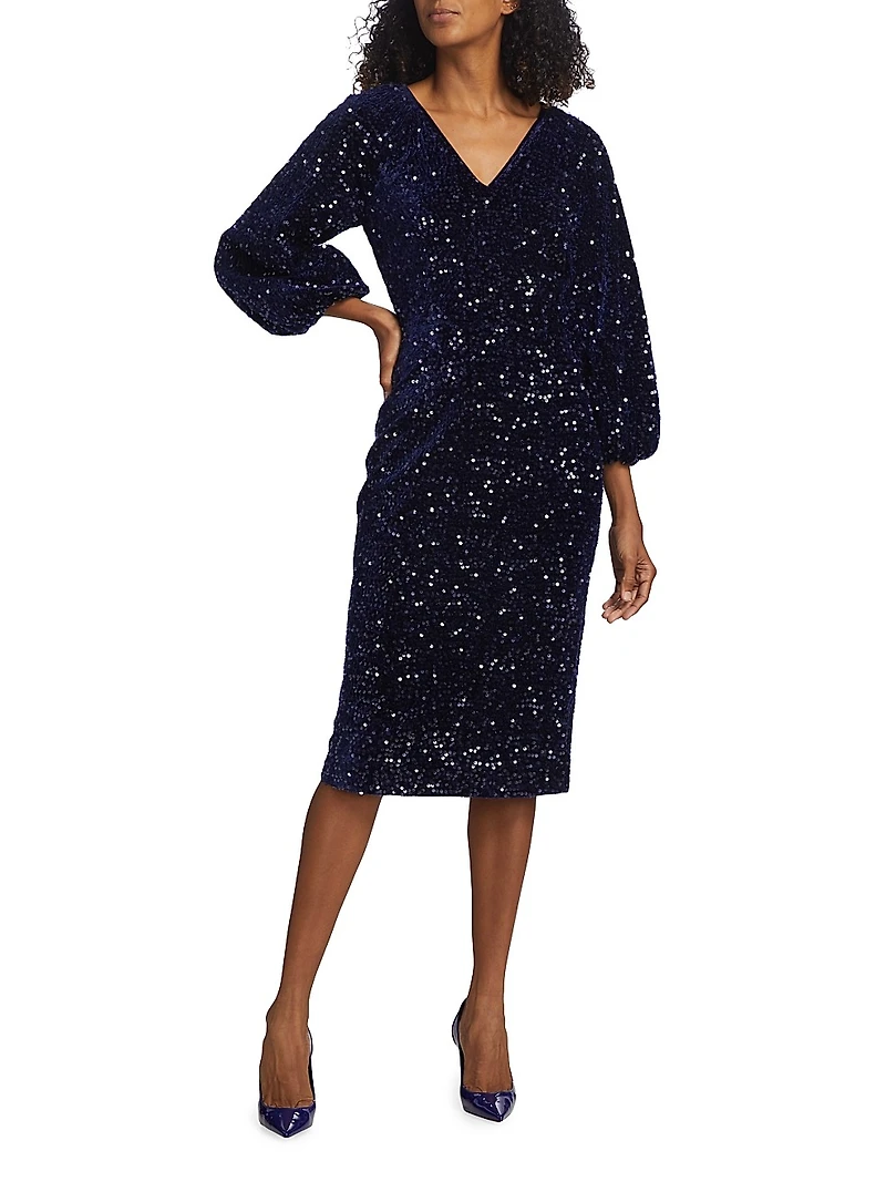 The Robin Sequined Midi-Dress