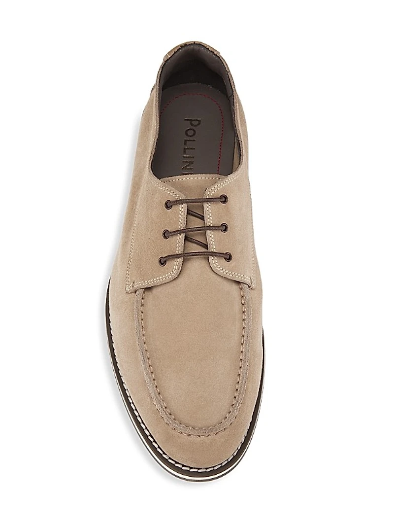 Green Field Suede Lace-Up Dres Shoes