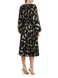 The Audrey Paisley Midi-Dress