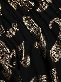 The Audrey Paisley Midi-Dress