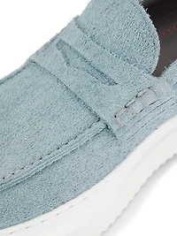 Summer Vibes Suede Platform Penny Loafers