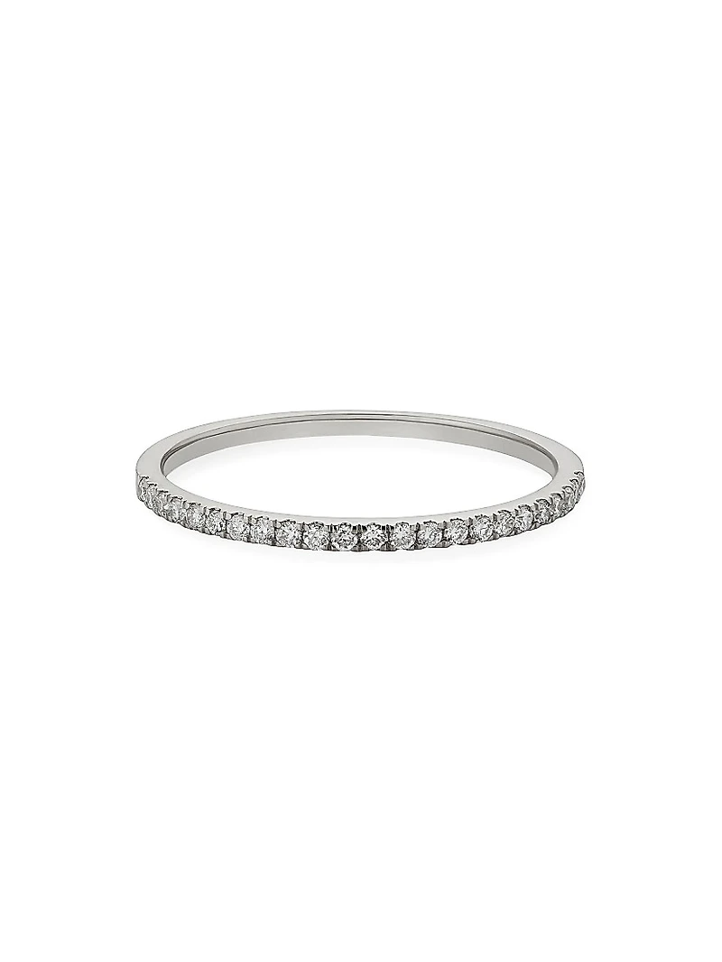 14K White Gold The Regal Diamond Stack Ring