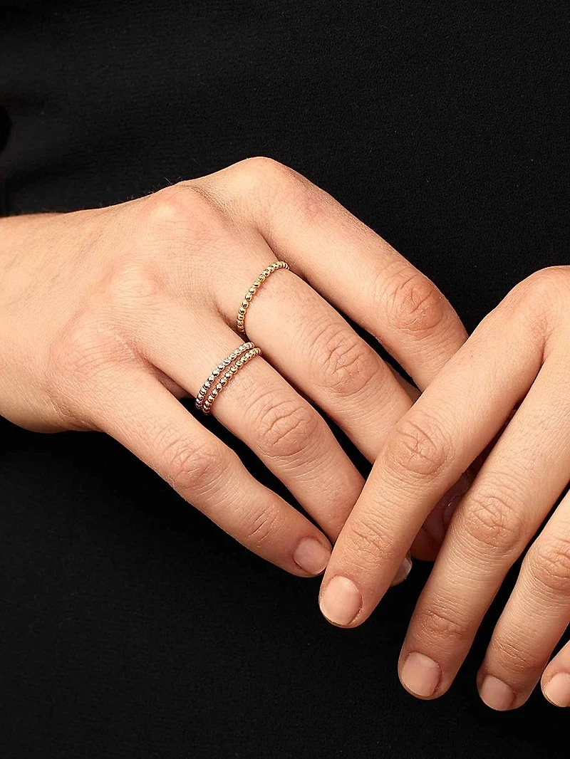 14K Rose Gold Have a Ball Stack Ring