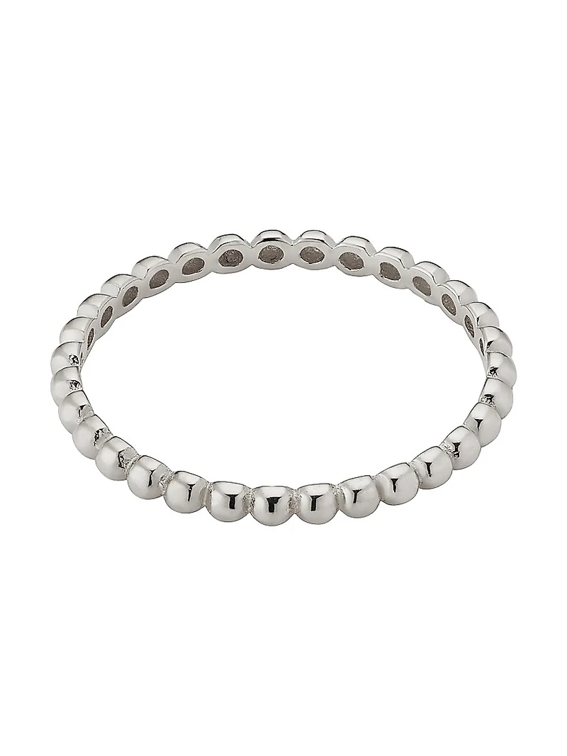 14K White Gold Have a Ball Stack Ring