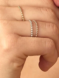 14K White Gold Have a Ball Stack Ring
