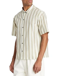 Striped Cotton Camp Shirt