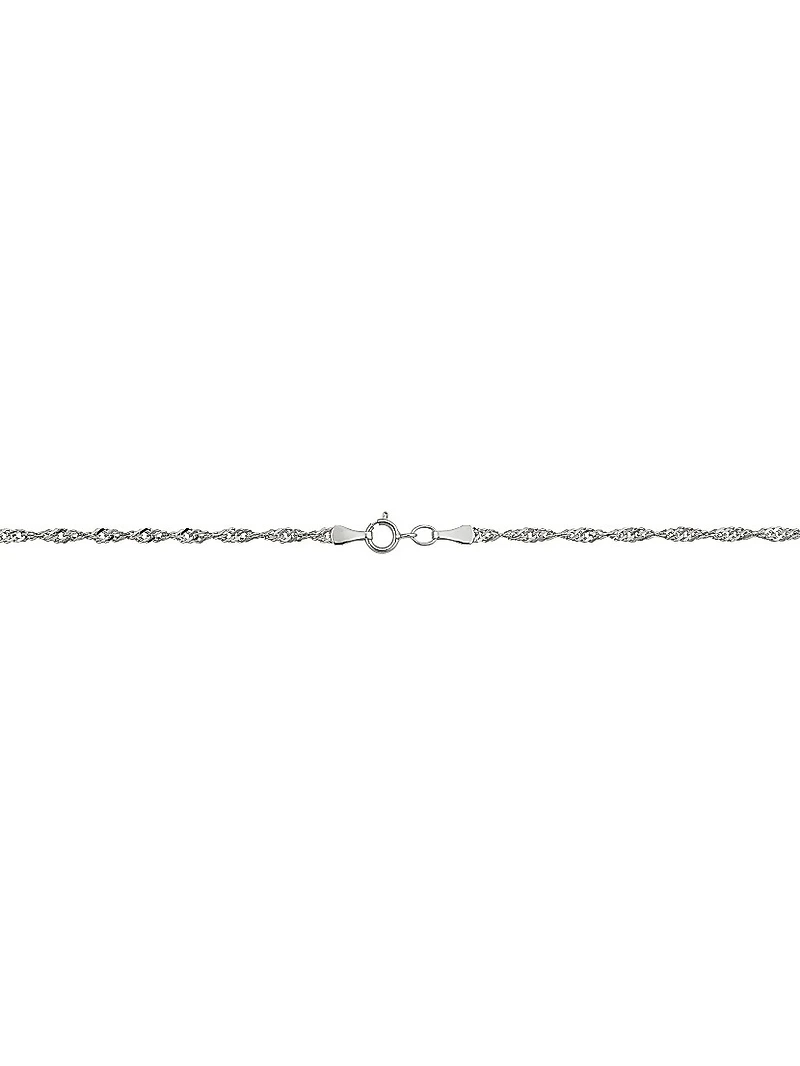 14K White Gold Spirah Chain