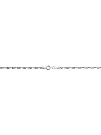 14K White Gold Spirah Chain