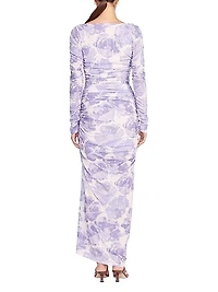 Solana Floral Ruched Maxi Dress