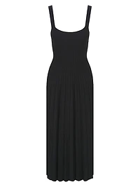 Ellison Knit Pleated Midi-Dress