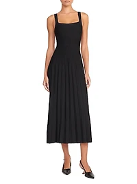 Ellison Knit Pleated Midi-Dress