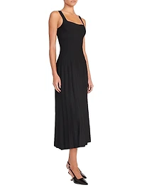 Ellison Knit Pleated Midi-Dress