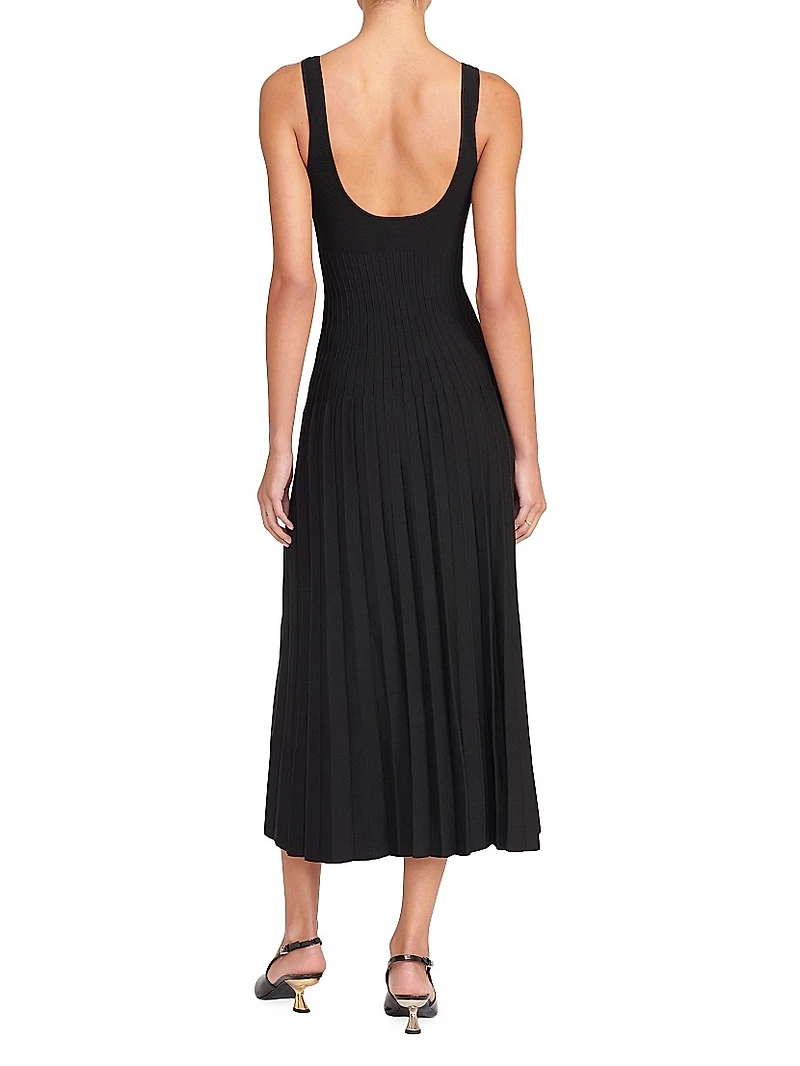 Ellison Knit Pleated Midi-Dress
