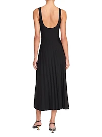 Ellison Knit Pleated Midi-Dress