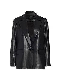 Denny Vegan Leather Blazer