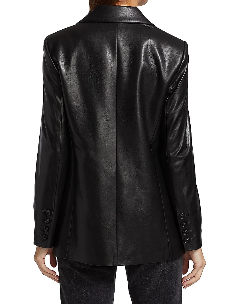 Denny Vegan Leather Blazer