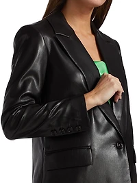 Denny Vegan Leather Blazer