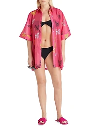 Sydney Butterfly Cover-Up Shirtdress