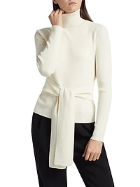 Rib-Knit Turtleneck Top