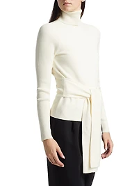 Rib-Knit Turtleneck Top