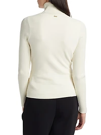 Rib-Knit Turtleneck Top