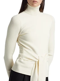 Rib-Knit Turtleneck Top