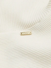 Rib-Knit Turtleneck Top
