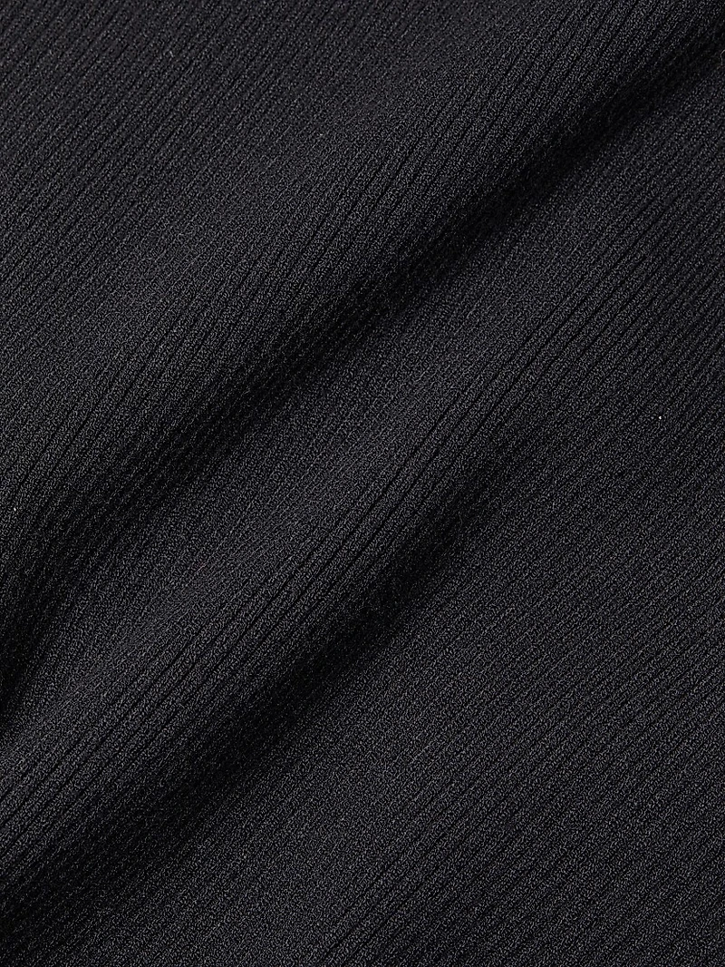 Logan Rib-Knit Turtleneck Midi-Dress