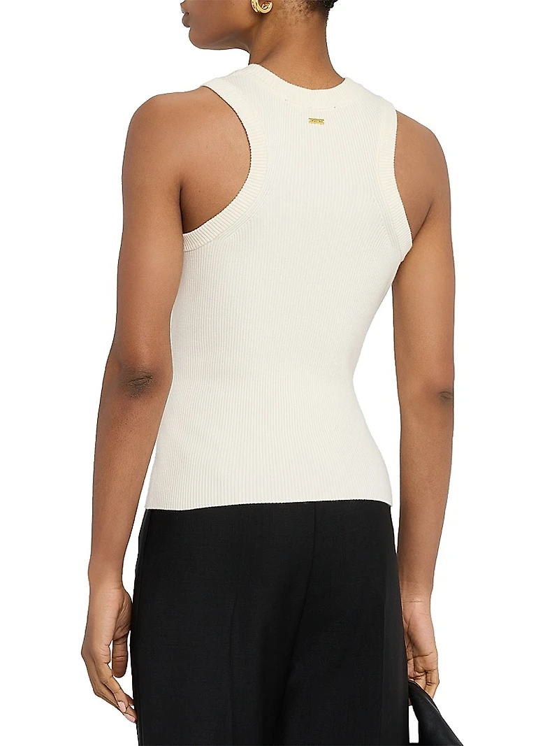 Rib-Knit Sleeveless Top