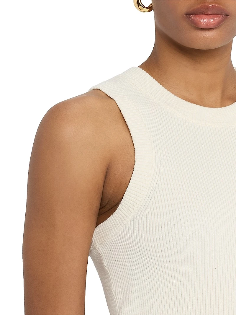 Rib-Knit Sleeveless Top