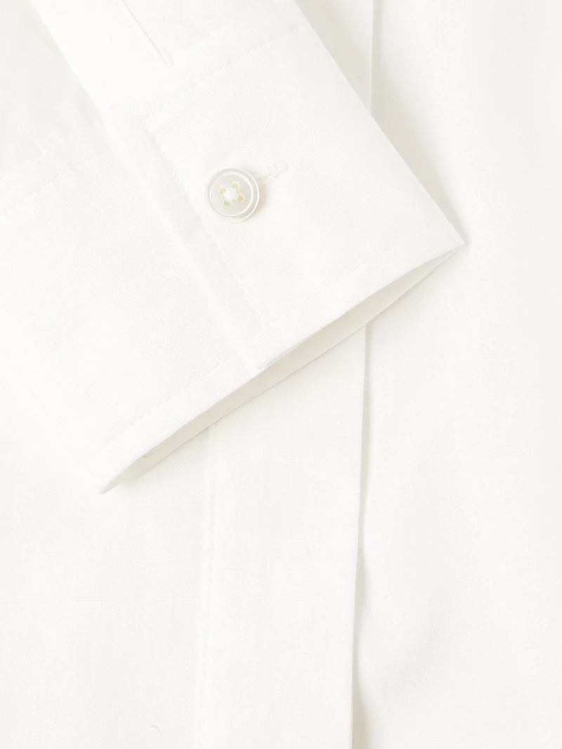 Cotton Poplin Tie-Front Shirtdress