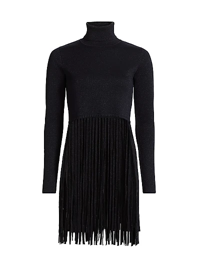 Gianna Fringe Turtleneck Sweater