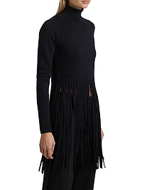Gianna Fringe Turtleneck Sweater