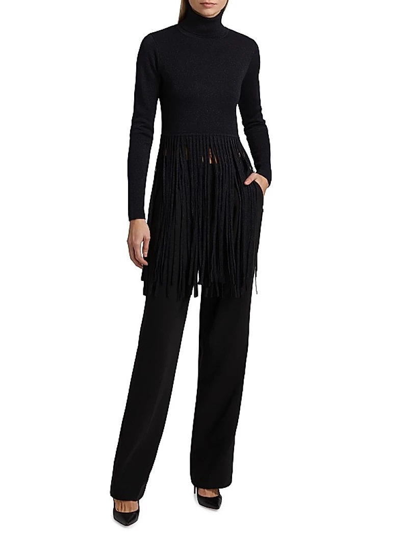 Gianna Fringe Turtleneck Sweater