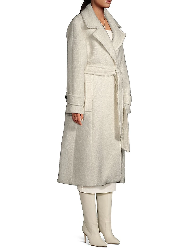Brandy Wool-Blend Trench Coat