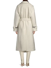 Brandy Wool-Blend Trench Coat